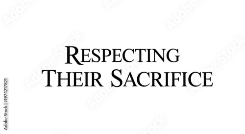A vector graphic illustration of a respectful phrase on a white background