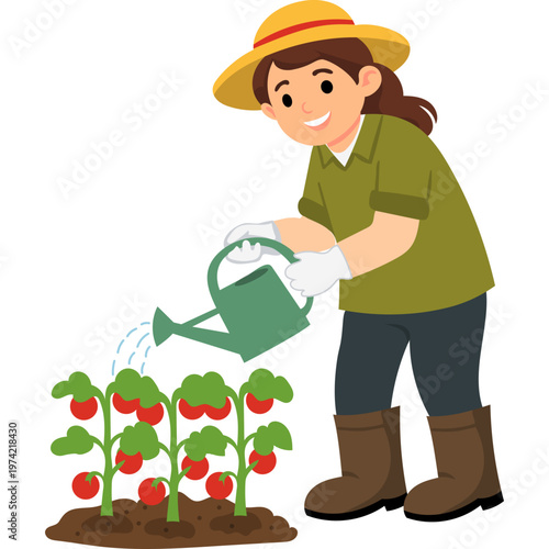 Activities of a Farmer Illustration