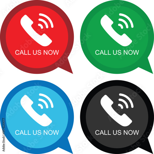 Call us now phone contact icons for customer support and communication services