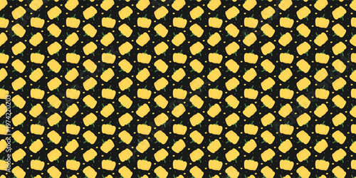 Seamless pattern of bell peppers for culinary textile and wrap. Natural produce pattern
