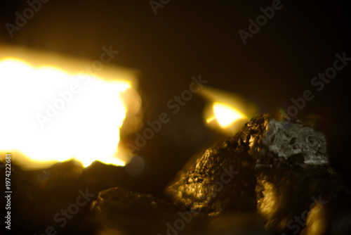 Macro photography of charcoal is a beautiful color