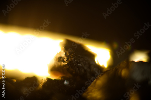 Macro photography of charcoal is a beautiful color