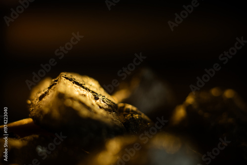 Macro photography of charcoal is a beautiful color