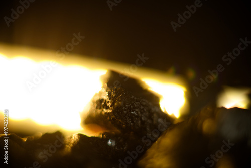 Macro photography of charcoal is a beautiful color