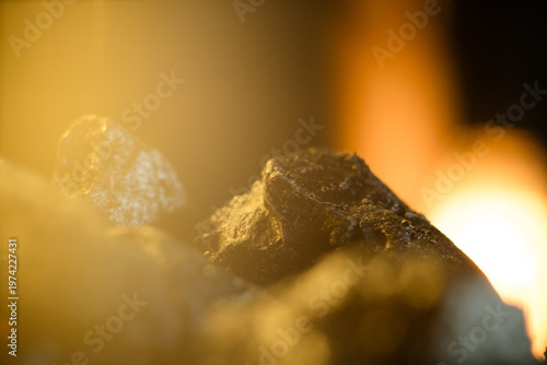 Macro photography of charcoal is a beautiful color