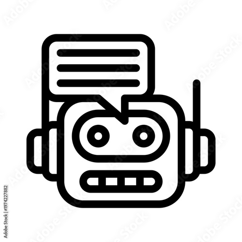 chatbot line icon
