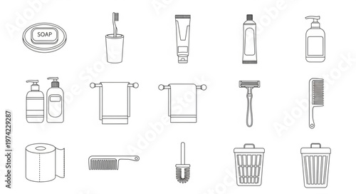 Bathroom Essentials - Soap, Shampoo, Towels, Razor, and Toiletries.