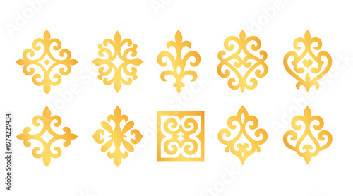 Quadro su tela Kazakh Ornament Bundle – Traditional Ethnic Vector Set