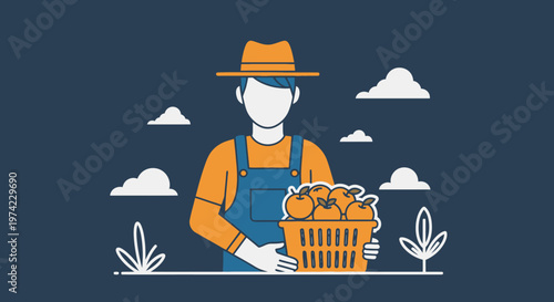 Man holding basket of fresh produce 1.