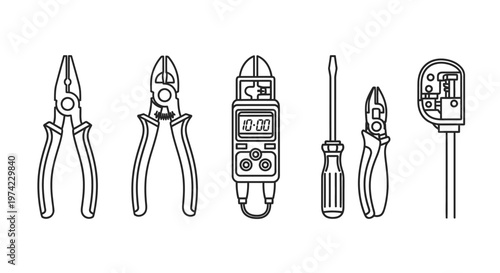 Tools for electronics and repair work.