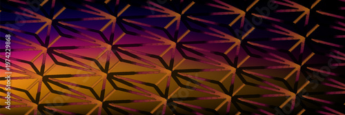 Dark black and gray white horizontal hexagonal technology abstract vector background. red bright energy flashes under hexagon in futuristic modern technology wide banner. Dark gray honeycomb texture