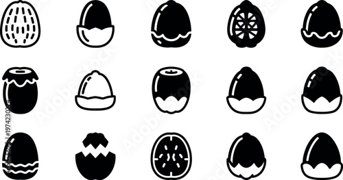 Black and white chocolate easter eggs