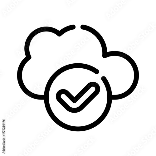 cloudcheck line icon