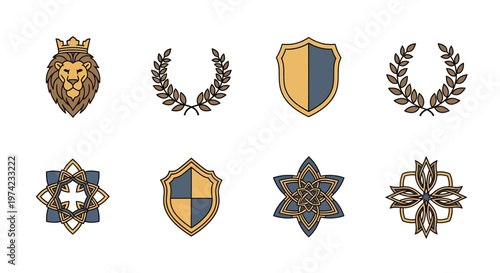 Heraldic Emblems and Shields Collection.