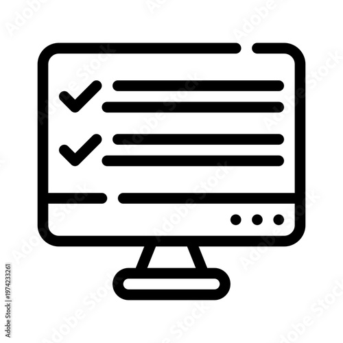checklistmonitor line icon