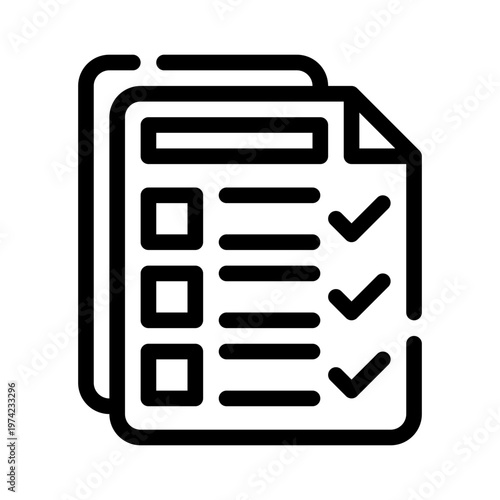 checklist line icon