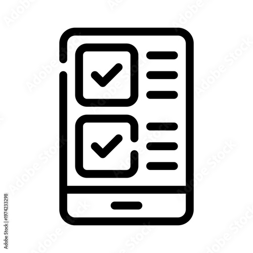mobilechecklist line icon