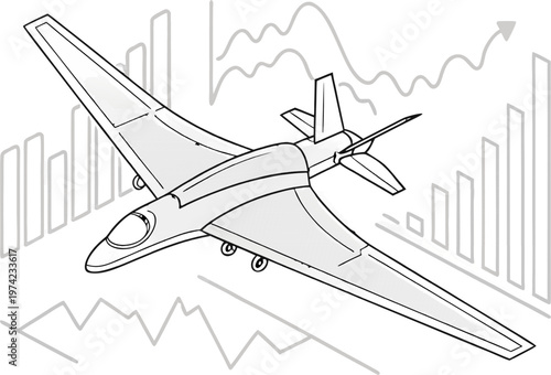 Isometric drone aircraft pair with delta wing design for tactical missions and air defense, no background.