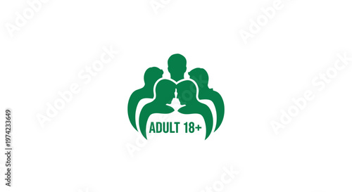 Adult 18 plus age restriction warning icon