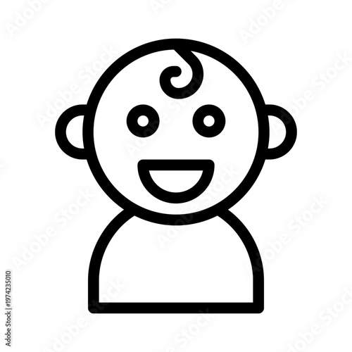 baby line icon