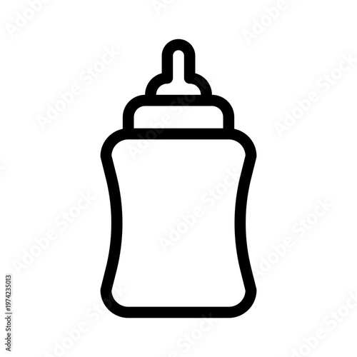 baby bottle line icon