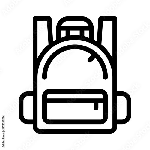 backpack line icon