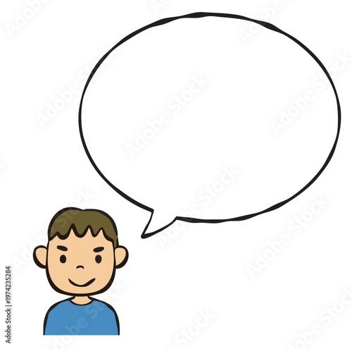 Speech bubble: Person, child, boy
フキダシ　人物・子ども・男の子