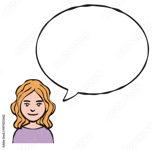 フキダシ　人物・女性・外国人・国籍
Speech bubble: Person, woman, foreigner, nationality