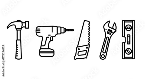 Collection of various hand tools 6.