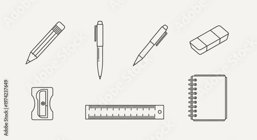 Stationery and office supplies collection.