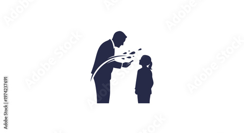 Adult sharing digital content with child on mobile device