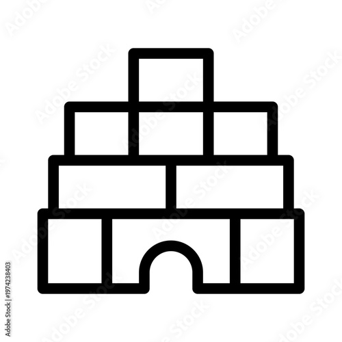 blocks line icon