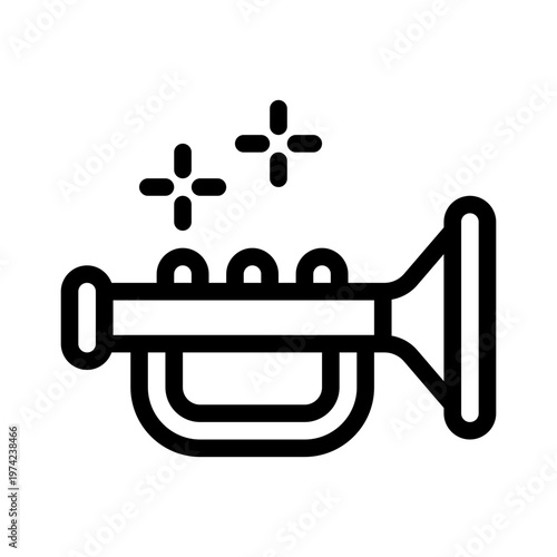 trumpet line icon