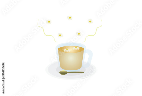 香りの広がるホットカモミールティー