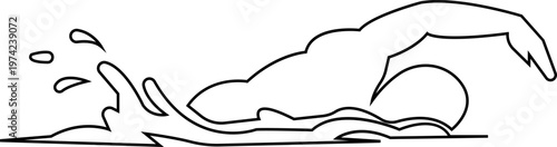 Swimming icon, swimming on water with waves symbol and hands vector icons Silhouettes, design representing swimming signs, prohibition marks and beach or pool safety guidelines. used for web page