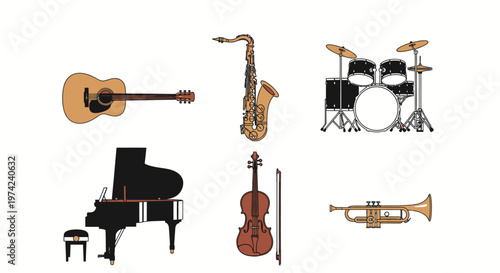 Musical instruments for orchestra performance 2.
