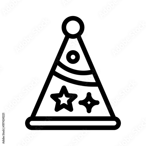party hat line icon