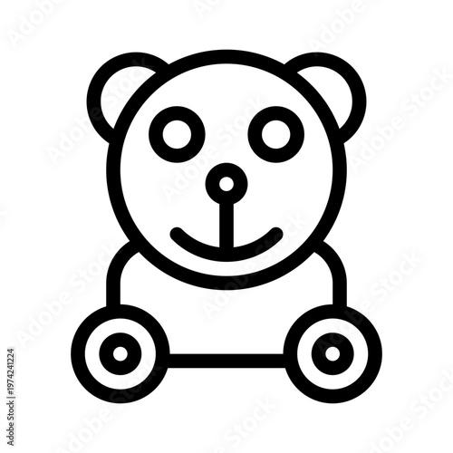 teddy bear line icon