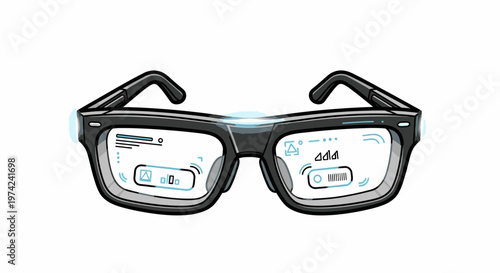 Smart Glasses with Digital Display.