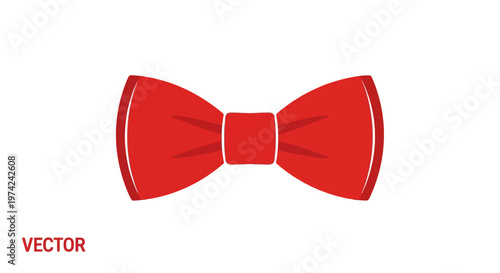 Classic red bow tie flat vector icon illustration