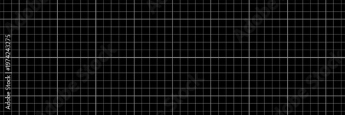 Blueprint grid black architectural graph paper with white thin lines for building draft, engineering cut drawing, infographic base and design sheet.