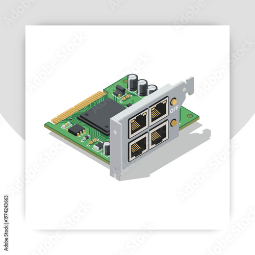 Fiber optic cable connected to card interface of networking switch,