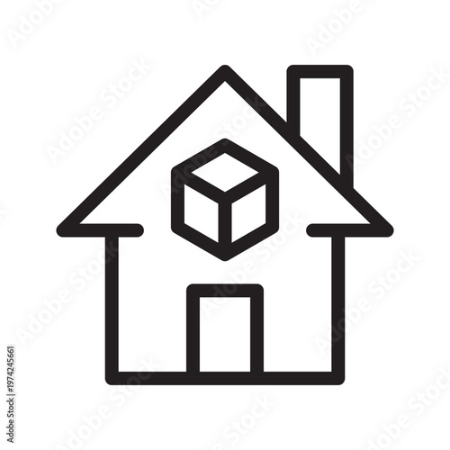 Organized in-house storage icon modern home organization, internal shelving and space management concept visual