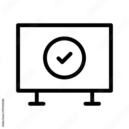 Trusted verified status icon modern approval badge, authentication checkmark and credibility confirmation visual