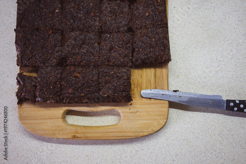 Homemade cake on the kitchen table
