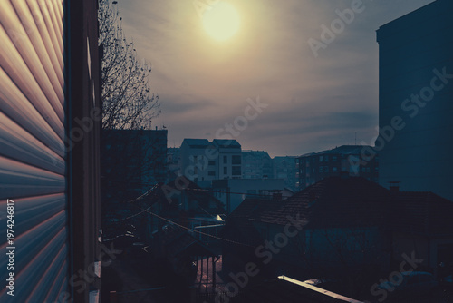 View from the terrace of the neighborhood in Balkan town