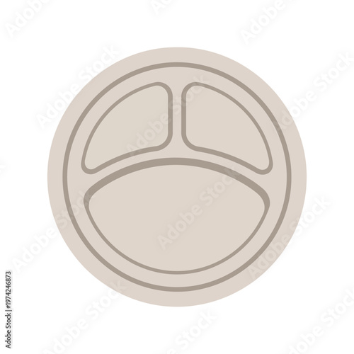 Eco-friendly disposable plate vector illustration for sustainable food packaging design