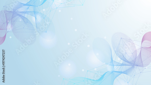 Molecular structure and genetic engineering, atom, neural network, neurons, DNA molecule. Scientific research concept for healthcare, medical, technology, chemistry, science template presentation