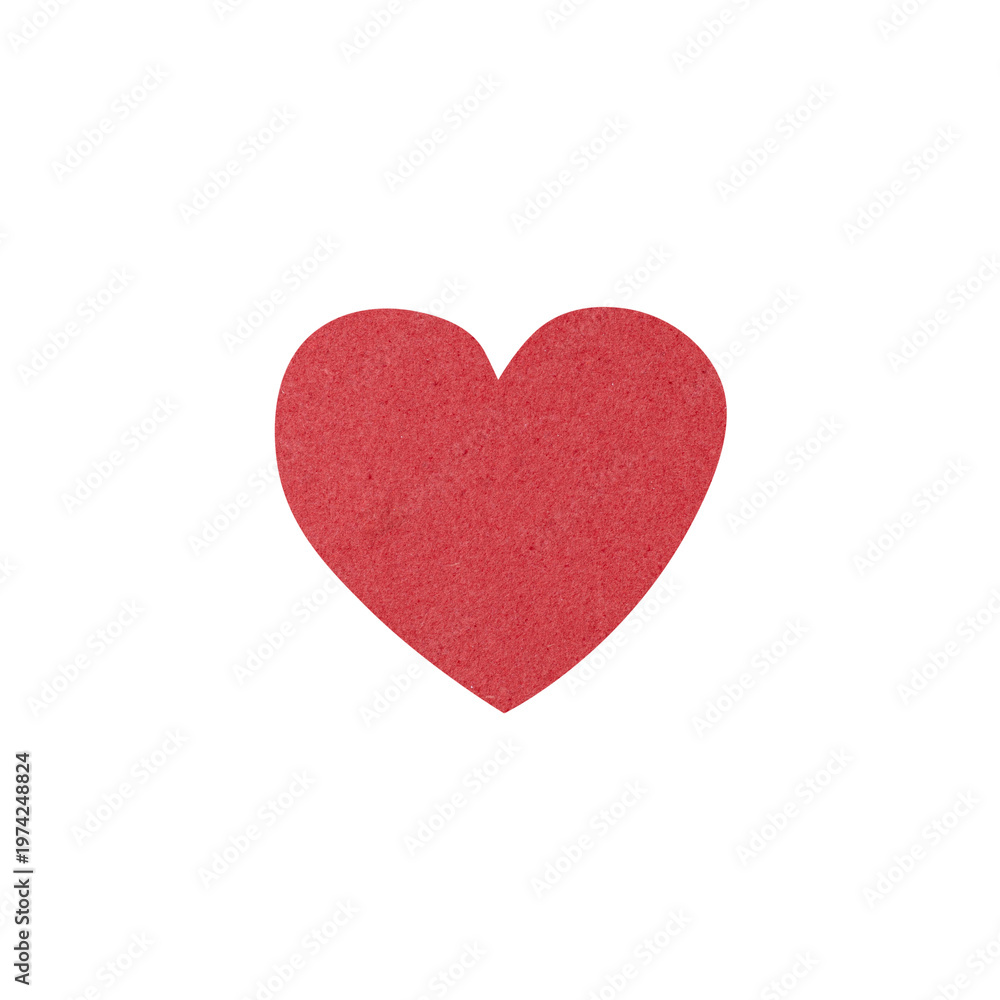 Fototapeta premium Red Paper Heart Shape for Valentine Love Design and Craft Projects