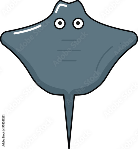 Design Stingray Illustration Flat Icon